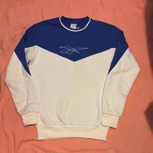 Reebok Crewneck Sweater in Blue and White